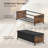 Under Bed Drawers on Wheels, XXXXL Wooden Storage, 2 Pack, (Rustic Brown)-775770766