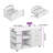 Ardeha 39" W 3-Tiers Wood Storage File Cabinet with 3 Drawers &3 Side Storage Shelve &Built-In Outlet-1125584190