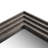 1 PCS Rectangular Wood And Rattan Mirror Gray