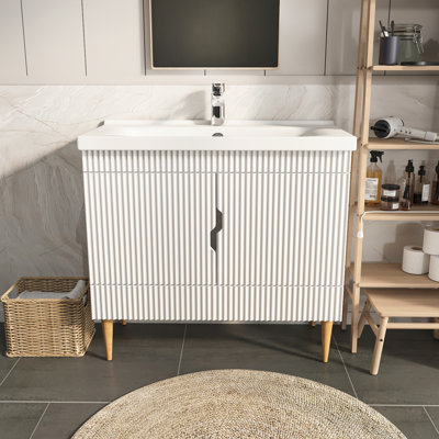Sahra 39"" Wide Bathroom Vanity with Ceramic Sink -  George Oliver, 565A3DE2D49C4A728F37C50F42CCDF99