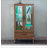Lighted Curio Cabinet - Elegant Glass Display Cabinet with Adjustable Shelves, 2 Doors, and 1 Drawer - Wine Storage Sideboard with Included Bulb