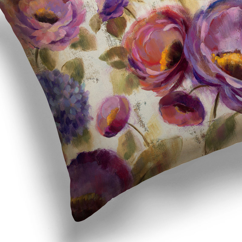 Coussin décoratif mauves et bleus précieux Kesler