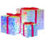 Prismatic Iridescent LED Gift Box, Set of 3 LED Christmas Gift Boxes