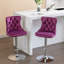 Tabourets de bar pivotants en métal mauve à hauteur réglable avec repose-pieds-129517049