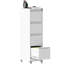 Classeur à 4 tiroirs sur roulettes blanc, métal, barre réglable, système d'inclinaison, assemblage facile, suspension à roulement en acier, armoire verticale nécessitant peu d'entretien, blanc, rangement sécuritaire pour les objets de valeur, caractéristique,-322711441