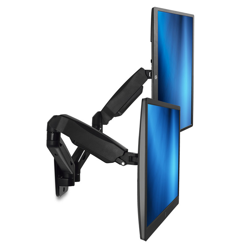 Mount-It Full Motion Dual Arm Monitor Wall Mount, Fits w/ Monitors from 13" to 27" | 14.3 Lbs. Cap.