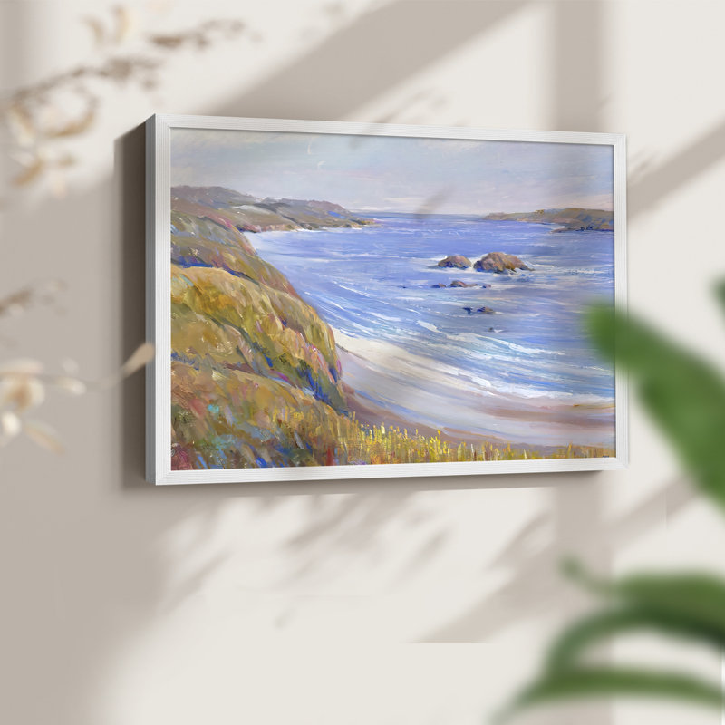 Le long de la côte I - Reproduction encadrée - Restickable, H 8 po x l 10 po, Blanc