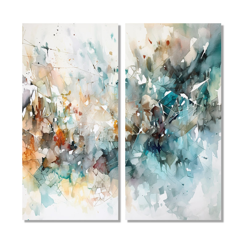 «Vibrant Paint Eruption V», art mural moderne sur toile, 32" H x 32" W, Wrapped Canvas, Does Not Apply