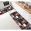 Tapis en polypropylène tissé à la machine Catarcio en rouge / gris / blanc-325899354