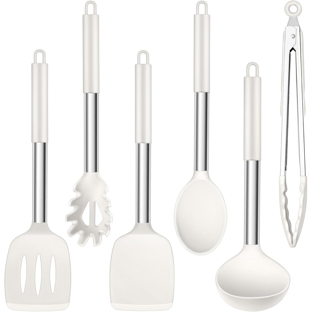 Kitchen Utensils Set, 6-Piece Silicone Cooking Utensil Set