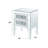 Rectangular End Table, Mirrored Small Accent Table