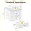Ensemble de meuble-lavabo flottant blanc 24 po avec lavabo, armoire de rangement murale moderne avec portes et tiroirs, surface peinte