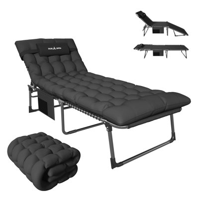 Chaise longue d'extérieur en acier