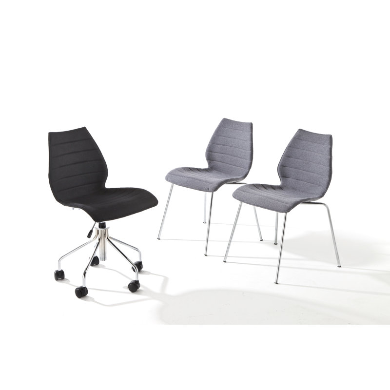 Maui Upholstered Dining Chair, Beige Trevira