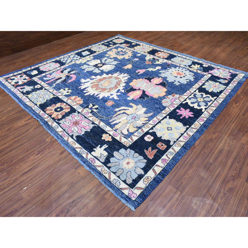 Tapis carré en laine noué à la main 10 pi 3 po x 10 pi 3 po Angda