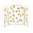 Cole And Grey Metal Foldable 3 Panel Fruit Fireplace Screen With Leaf Accents