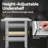 Stainless Steel Work Table With Backsplash And Wheels-1176167070