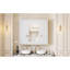 Armoire murale de salle de bain avec 4 tablettes, blanc, miroir de rangement, fixation moderne-101056243