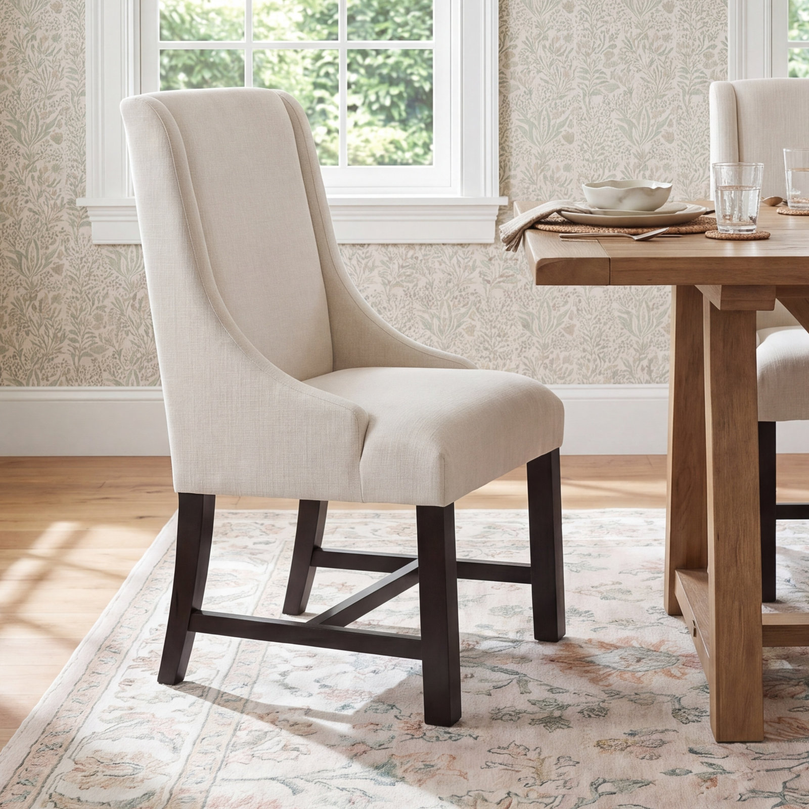 Romana Oak Dining Chair, Black