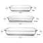 Libbey Baker's Basics 3-Piece Glass Casserole Baking Dish Set
