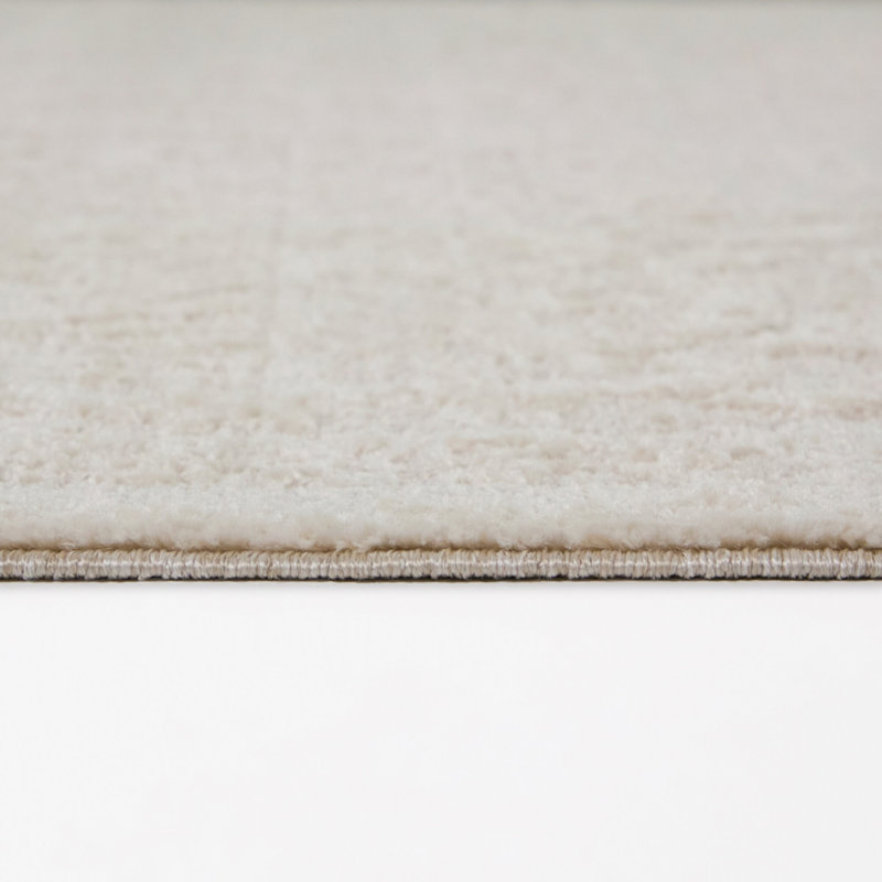 Macedonio Cream Persian Traditional Area Rug, 5'3" x 7', Cream