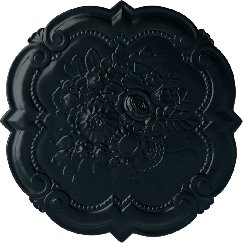 Médaillon de plafond victorien H 24 3/8 po x l 24 3/8 po x P 1 po, Belladone