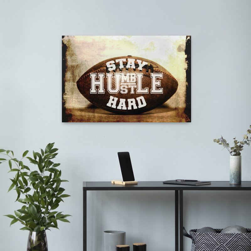 Stay Humble Hustle Hard, art contemporain, H 16 po x l 24 po