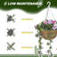HOMCOM 2 Set Artificial Hanging Baskets with Silk Azalea Flowers Pink White