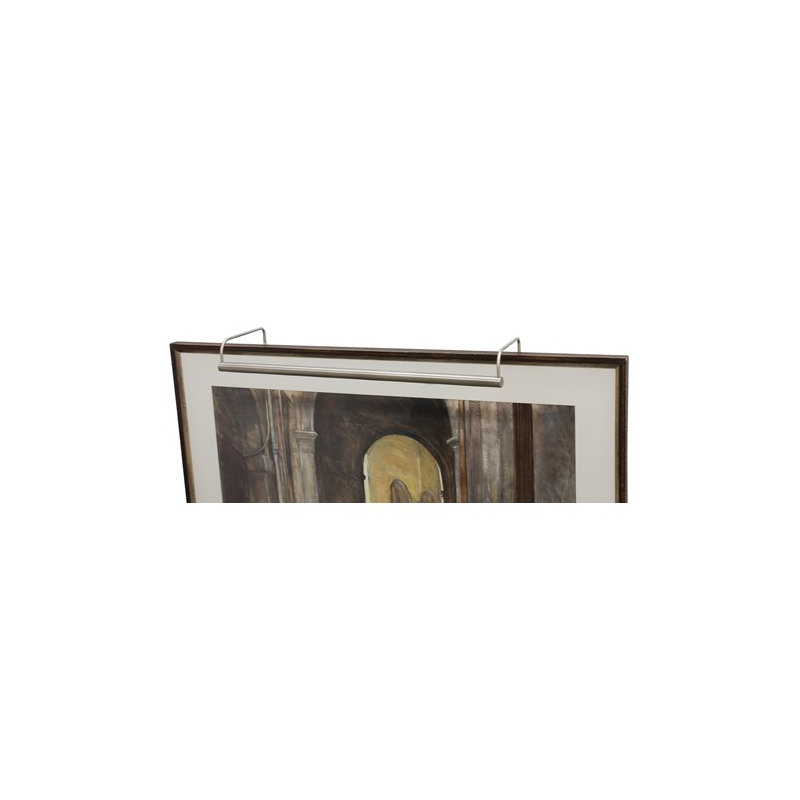 Frame Mounted Picture Light, Satin Nickel, 7.5" H x 21" W x 8" D