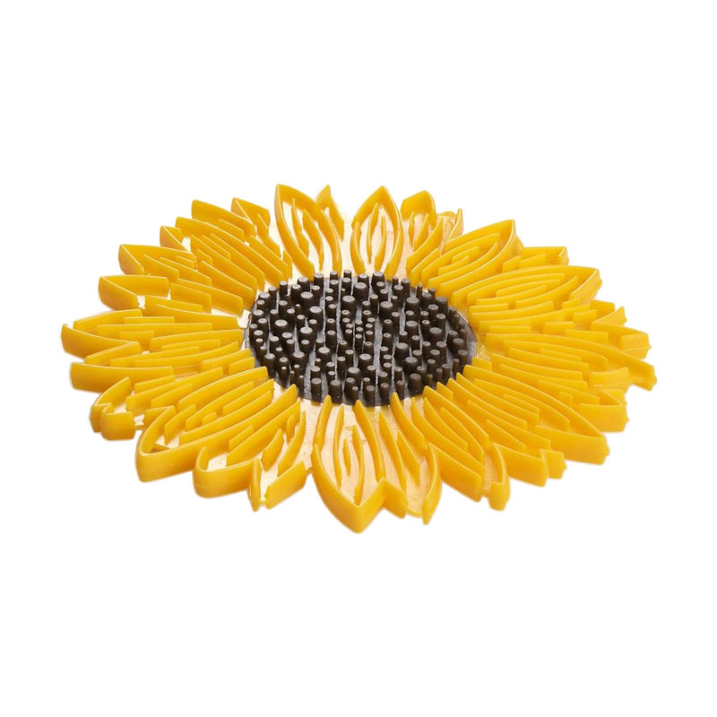 Silicone Sunflower Trivet/Counter Protector, 6-Inch, Yellow