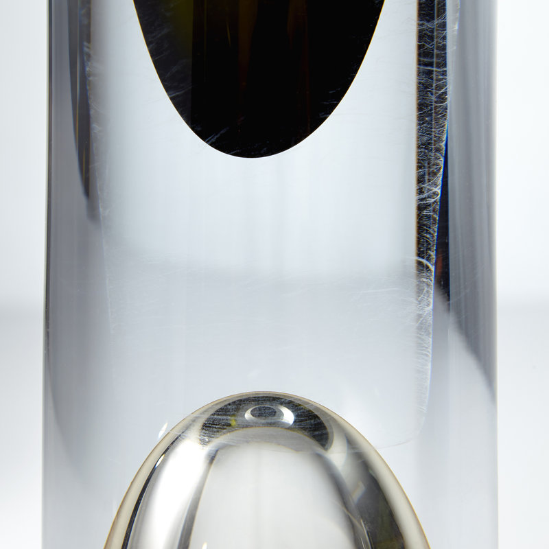 Majeure Glass Table Vase, Brown/Green, 12" H x 4" W x 4" D