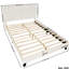 Lit double tapissier 3D blanc - Tête de lit ajustable et élégante sans sommier tapissier-2050119104