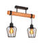 2-Light Black Semi Flush Mount