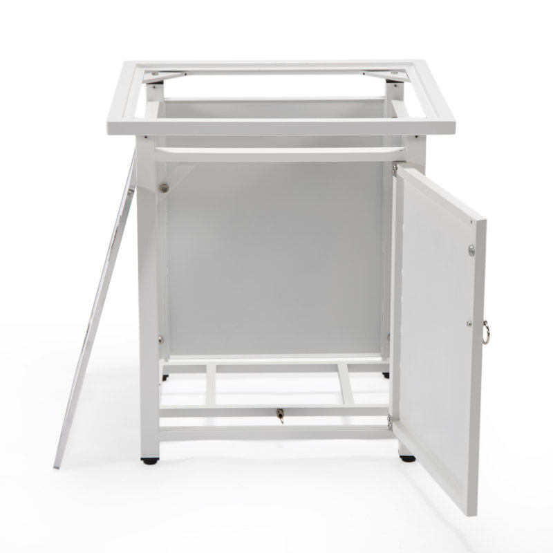 Table d'appoint pour l'extérieur 20,5 po, Blanc