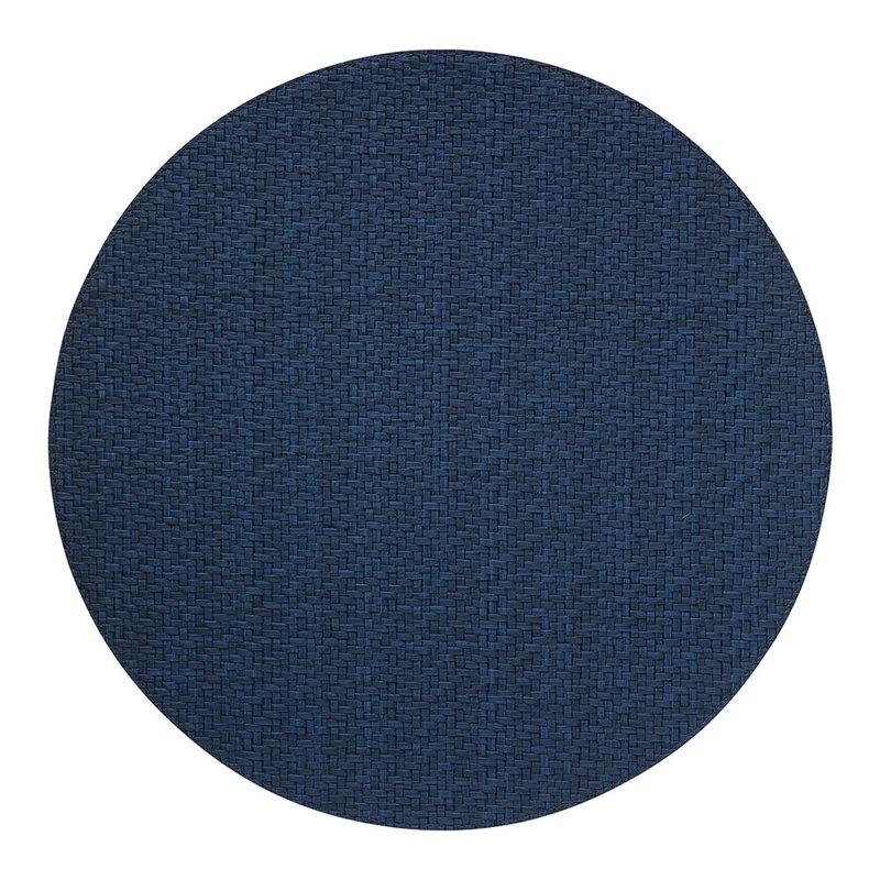 Wicker Round Placemats, Navy