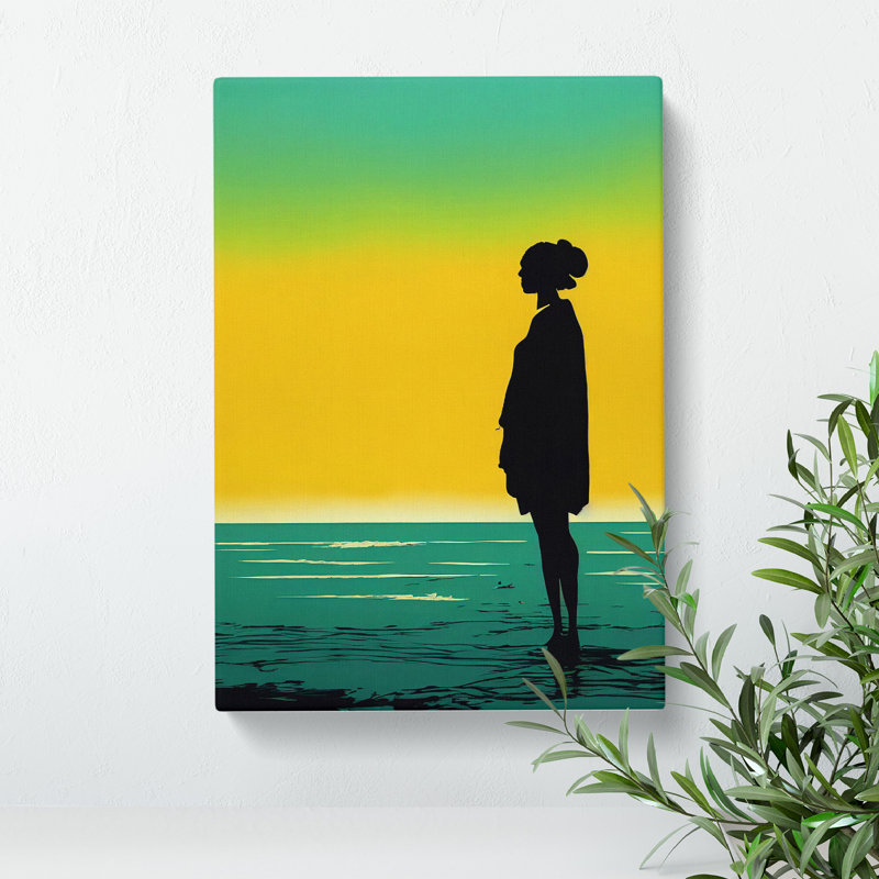 XC1022-5296X Woman Alone At Sunrise - Wrapped Canvas Print, 76cm H x 50cm W x 3cm D