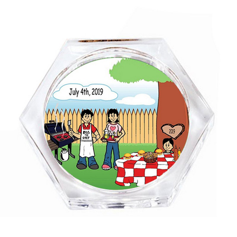 Ensemble de 1 sous-verre personnalisé pour enfant, Oui