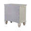 Table de chevet 3 tiroirs blanc crème avec plateau coulissant