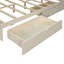 Lit plateforme en bois avec port USB, tête de lit et tiroirs de rangement-670033637