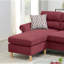 Canapé modulaire réversible en velours rouge paprika