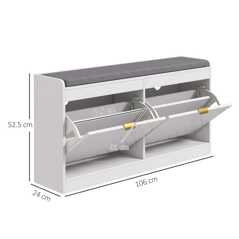 8 Pair Shoe Storage Bench