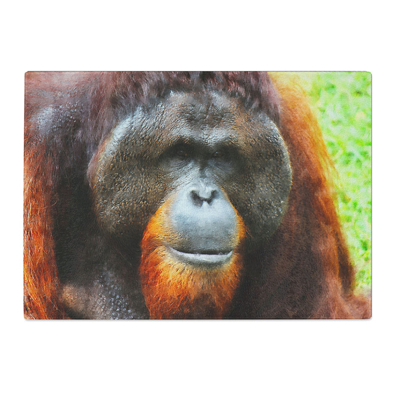 Orangutan Monkey Vol.1 Painting Chopping Board, 0.4cm H x 28.5cm W x 39cm L