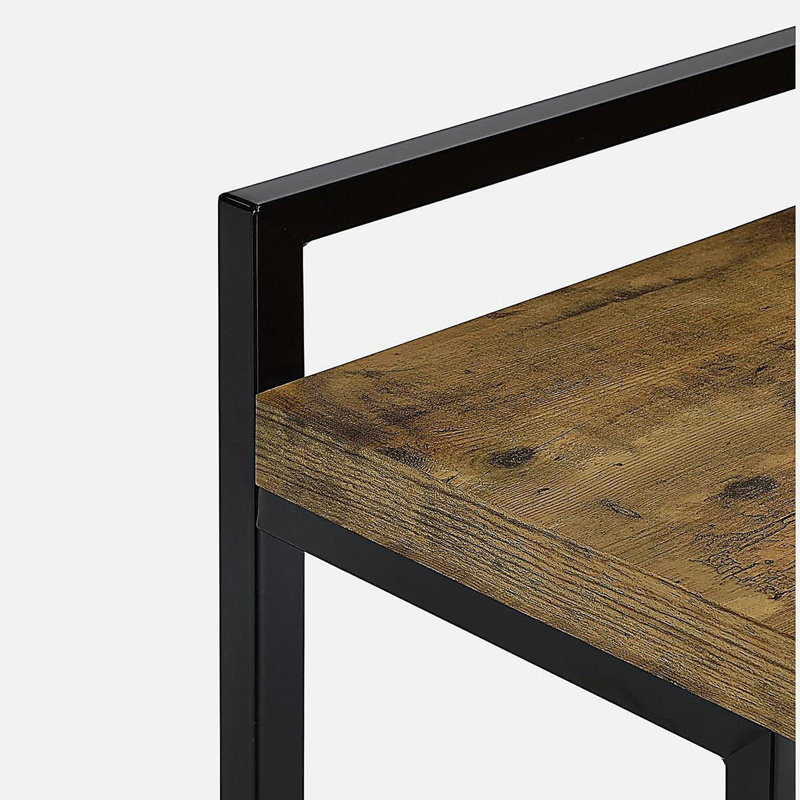 Table de bureau Retro, Noir, Brun