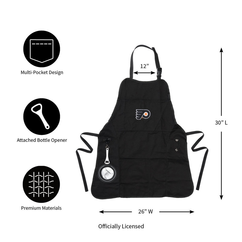 Tablier de barbecue, Blackhawks de Chicago, noir, Noir, NHL Philadelphia Flyers