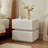 Modern Leather Textured Wraparound White Nightstand with Light Strip and 2 Drawers, Staple Stylish Beauty Space - Bedroom Nightstand, Side Table, No Assembly Required