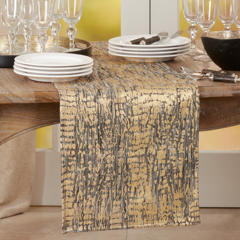 Banneker Animal Print 100% Cotton Table Runner