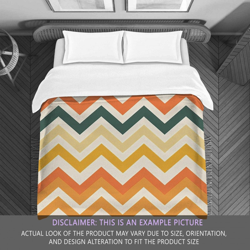Chevron Comforter, King Comforter, Orange/Yellow