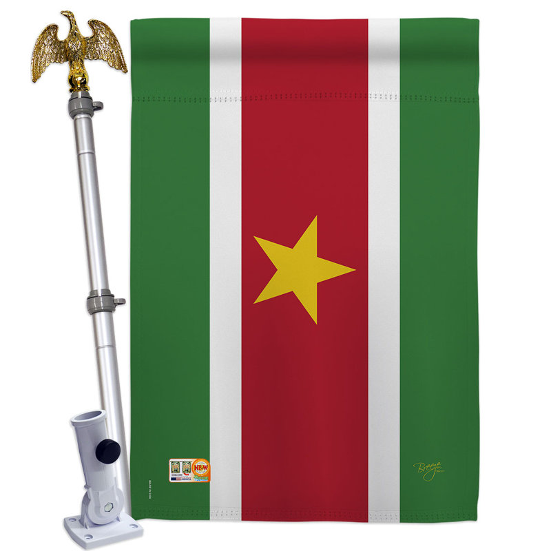 Double Sided 40'' H x 28'' W Polyester Flag Set