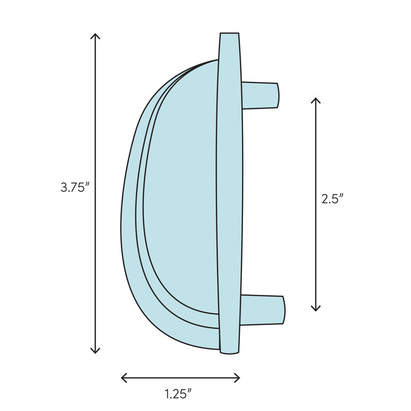 Successi 2 1/2" Center to Center Cup/Bin Pull, Aged Bronze