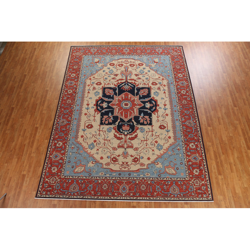 One-of-a-Kind 9'9" X 13' New Age Wool Area Rug in